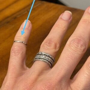 NEW handmade Sterling Silver Hammered Pinky Ring size 3.75